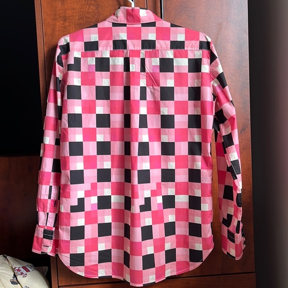 Marni Pieces Poplin Checked button down cotton long sleeve shirt / size 38 or 4 - Picture 2 of 16